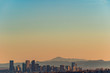 Denver skyline and mountains 