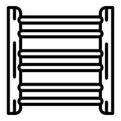 Poster - Electric heat tube icon. Outline electric heat tube vector icon for web design isolated on white background
