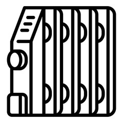 Poster - Oil heater icon. Outline oil heater vector icon for web design isolated on white background