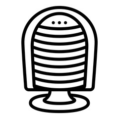 Poster - Fan heater icon. Outline fan heater vector icon for web design isolated on white background