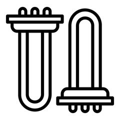 Poster - Heater element icon. Outline heater element vector icon for web design isolated on white background