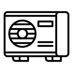 Poster - Conditioner outdoor fan icon. Outline conditioner outdoor fan vector icon for web design isolated on white background