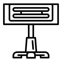 Poster - Stand heater icon. Outline stand heater vector icon for web design isolated on white background