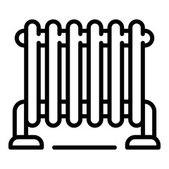Poster - Warm home radiator icon. Outline warm home radiator vector icon for web design isolated on white background