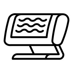 Poster - Quartz heater icon. Outline quartz heater vector icon for web design isolated on white background