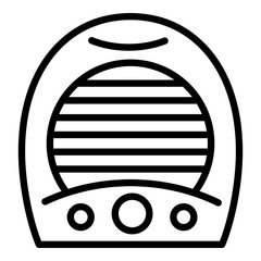Poster - Fan heater icon. Outline fan heater vector icon for web design isolated on white background