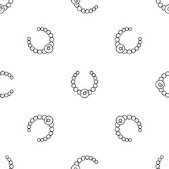 Poster - gemstone fashion necklace pattern seamless vector repeat geometric for any web design