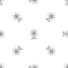 Poster - vintage jewellery pattern seamless vector repeat geometric for any web design