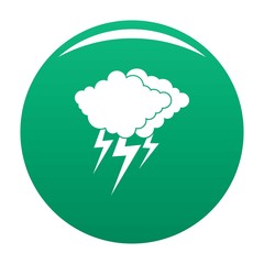 Poster - cloud thunder flash icon. simple illustration of cloud thunder flash vector icon for any design gree