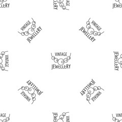 Poster - vintage pearls jewellery pattern seamless vector repeat geometric for any web design