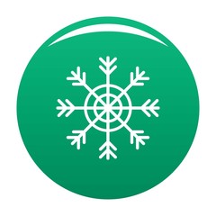 Poster - snowflake icon. simple illustration of snowflake vector icon for any design green