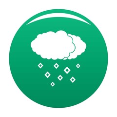 Poster - Snow cloud icon. Simple illustration of snow cloud vector icon for any design green