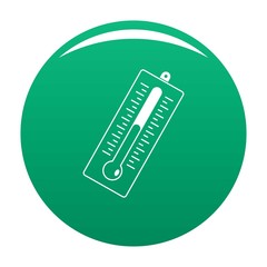 Poster - big thermometer icon. simple illustration of big thermometer vector icon for any design green