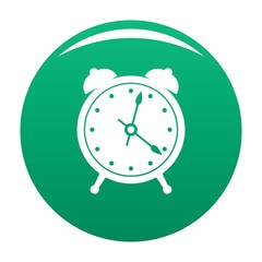 Poster - Alarm clock icon. Simple illustration of alarm clock vector icon for any design green