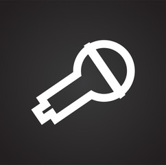 Poster - Microphone icon on black background for graphic and web design, Modern simple vector sign. Internet concept. Trendy symbol for website design web button or mobile app.
