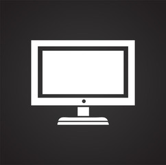 Poster - Digital screen icon on black background for graphic and web design, Modern simple vector sign. Internet concept. Trendy symbol for website design web button or mobile app.