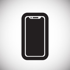 Poster - Smart phone icon on white background for graphic and web design, Modern simple vector sign. Internet concept. Trendy symbol for website design web button or mobile app.