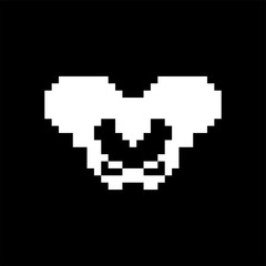 Fototapete - Pelvic bone pixel art. Bones anatomy 8 bit. Pixelate Human Skeleton system 16bit. Old game computer graphics style