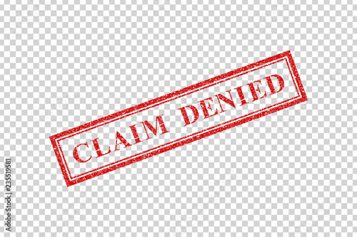 Fotografía Vector realistic isolated rubber stamp of Claim Denied logo for decoration and covering on the transparent background