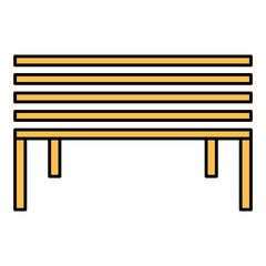 Canvas Print - wooden park chair icon