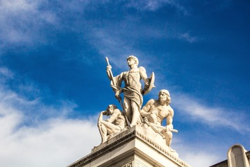 Wall Mural - Details of National Monument to Victor Emmanuel II in Rome. The Altare della Patria (Altar of the Fatherland). Built in honour of Victor Emmanuel, the first king of a unified Italy.