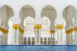 The Sheikh Zayed Grand Mosque. The mosque is an architectural wonder of the Islamic world with a capacity for 41,000 worshipers