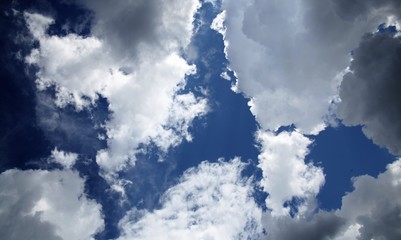 blue sky with white clouds