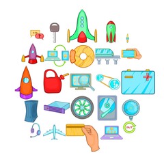 Poster - Renewed icons set. Cartoon set of 25 renewed vector icons for web isolated on white background