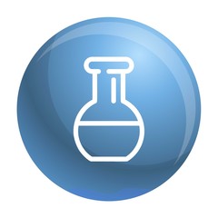 Poster - Chemical flask icon. Outline chemical flask vector icon for web design isolated on white background