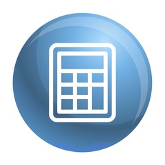Poster - School calculator icon. Outline school calculator vector icon for web design isolated on white background