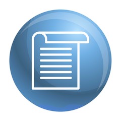 Poster - Office paper icon. Outline office paper vector icon for web design isolated on white background