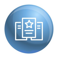 Poster - Star paper icon. Outline star paper vector icon for web design isolated on white background