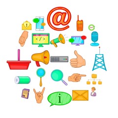 Poster - Widespread globalization icons set. Cartoon set of 25 widespread globalization vector icons for web isolated on white background