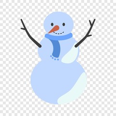Poster - Snow man icon. Flat illustration of snow man vector icon for web design