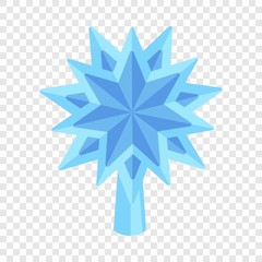 Poster - Blue star fir tree icon. Flat illustration of blue star fir tree vector icon for web design