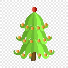 Poster - Festive xmas tree icon. Flat illustration of festive xmas tree vector icon for web design