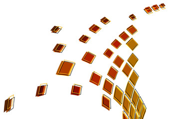 Poster - Abstract pattern of brown squares. Vector
