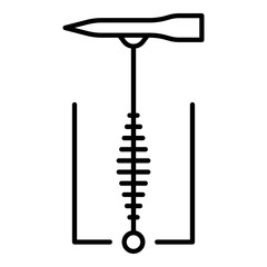 Poster - Welding line tool icon. Outline welding line tool vector icon for web design isolated on white background