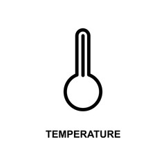 Poster - temperature sign simple line icon