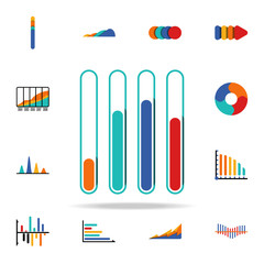 Poster - colored Infographic histogram chart icon. Business data graphics icons universal set for web and mobile
