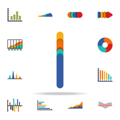 Poster - colored Infographic column chart icon. Business data graphics icons universal set for web and mobile