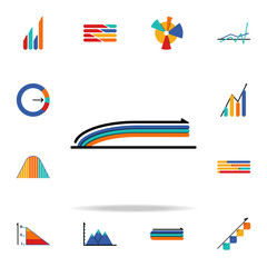 Poster - colored Infographic line chart icon. Business data graphics icons universal set for web and mobile
