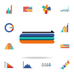 Poster - colored Infographic line chart icon. Business data graphics icons universal set for web and mobile