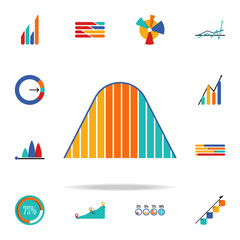 Poster - colored Infographic column chart icon. Business data graphics icons universal set for web and mobile