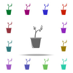 Poster - orange tree in pot illustration icon. Elements of Fruit in pot in multi color style icons. Simple icon for websites, web design, mobile app, info graphics