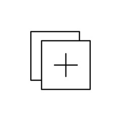 Poster - plus sign icon. Element of simple icon. Thin line icon for website design and development, app development. Premium icon