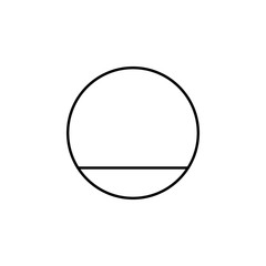 Poster - circle with level icon. Element of simple icon. Thin line icon for website design and development, app development. Premium icon