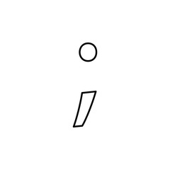 Poster - semicolon icon. Element of simple icon. Thin line icon for website design and development, app development. Premium icon