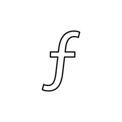 Poster - function sign icon. Element of simple icon. Thin line icon for website design and development, app development. Premium icon