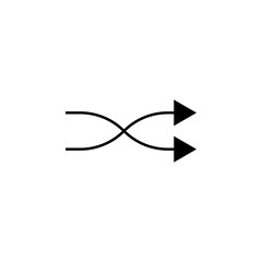 Poster - mix up player sign icon. Element of simple icon. Thin line icon for website design and development, app development. Premium icon